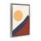Stupell Industries Boho Mountain Peak & Sun Framed Floater Canvas Wall Art Design by Omar Escalante